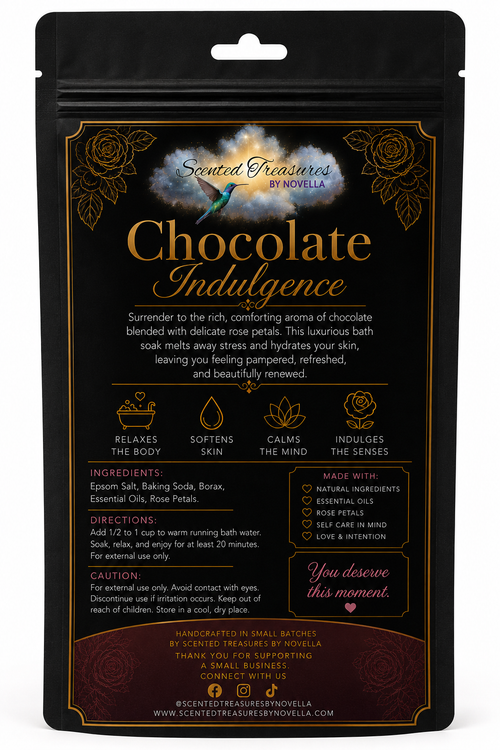 Chocolate Indulgence Bath Soak | Luxury Mineral Spa Blend (2oz)