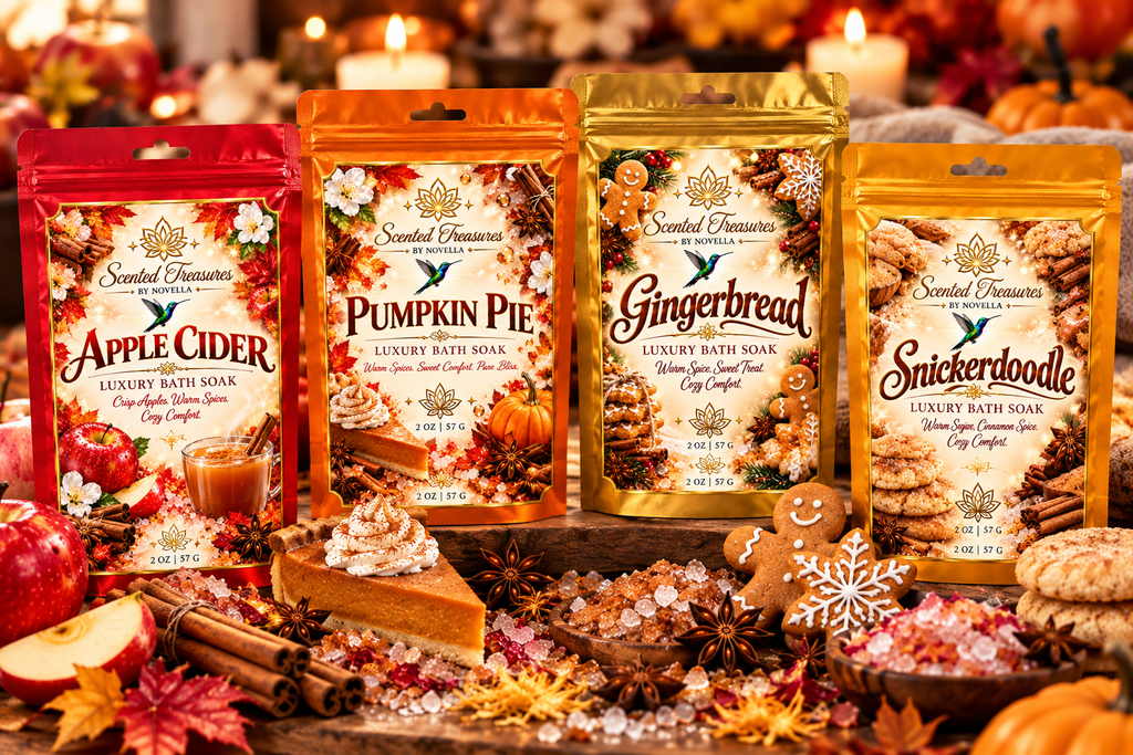 The Cozy Comfort Collection | 4-Piece Luxury Bath Soak Gift Set – 8 oz
