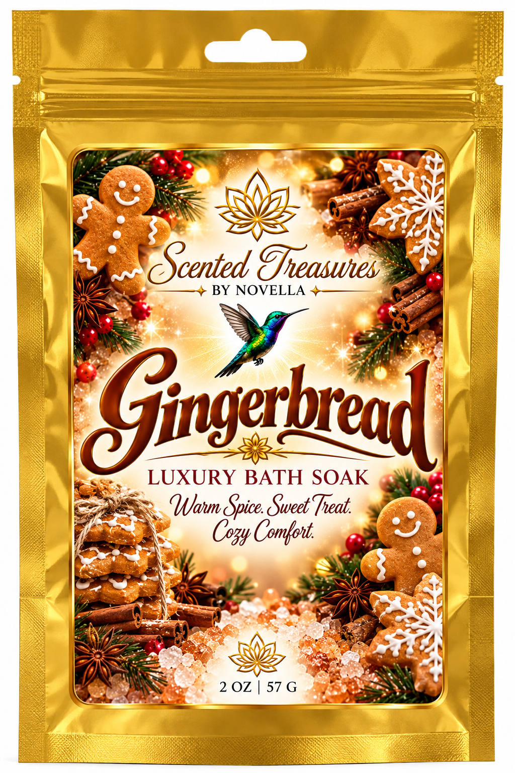 Gingerbread Bath Soak | Luxury Mineral Spa Blend (2 oz)